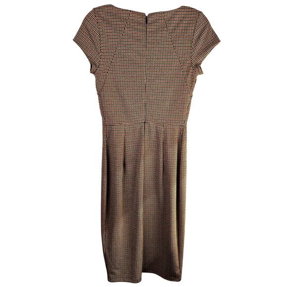 Express Women's Dress XS Extra Small Brown Checked Sleeveless Misses Size 0 2 - Picture 5 of 6